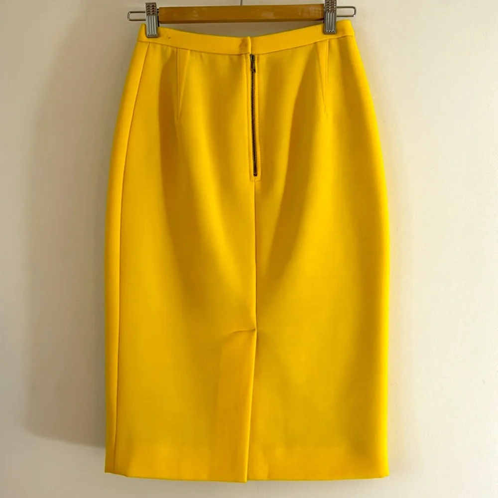 Dolce & Gabbana Yellow Wool Pencil SK# F4924T  /FU3CQ - Picture 4 of 9